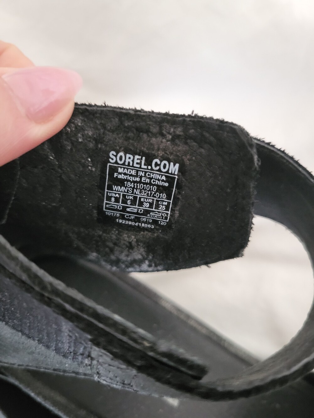 SOREL Women's JOANIE II ANKLE STRAP SANDAL BLACK  Wedge Heeled Sandals, Size 8 - Picture 5 of 6